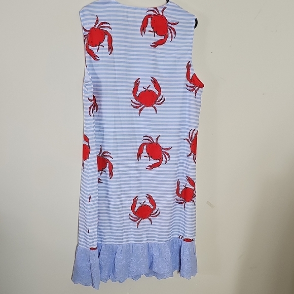 Modlily Striped Sleeveless Dress with Red Crab Print Size XXL - Picture 7 of 9
